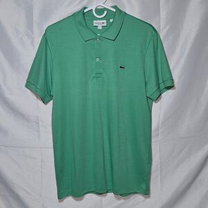 Lacoste Men’s Regular Fit Polo Shirt M Green | 100% Cotton Piqué | Classic Croc